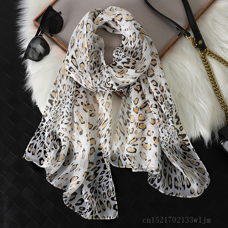 Face Scarf Mask - 2024 модный шифоновый хиджаб с леопардовым