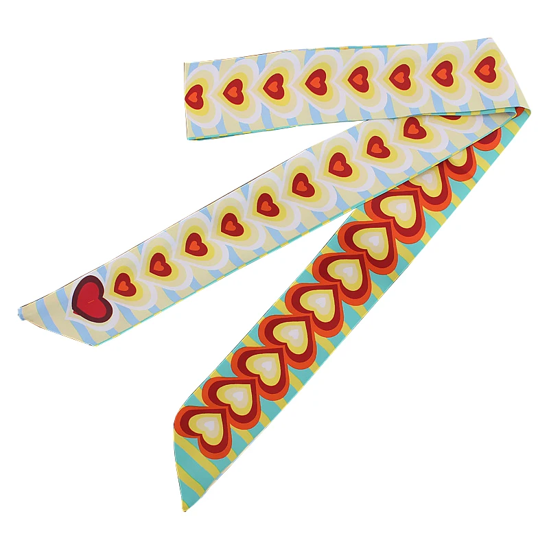 Face Scarf Mask - Удлиненный шелковый шарф-лента 120 см для